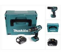 Makita DHP 483 M1J Perceuse-visseuse à percussion sans fil 18 V 40 Nm + 1x Batterie 4.0 Ah + Coffret Makpac - sans chargeur