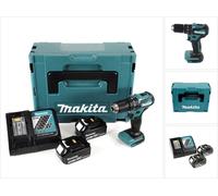 Makita DHP 483 RFJ 18 V Li-Ion Perceuse visseuse à percussion sans fil 18 V Brushless en Coffret MAKPAC + 2x Batteries BL 1830 3,0 Ah + Chargeur DC18RC