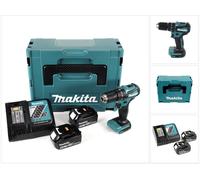 Makita DHP 483 RMJ 18 V Li-Ion Brushless Perceuse visseuse à percussion sans fil avec boîtier Makpac + 2x Batteries BL 1840 4,0 Ah + Chargeur DC18RC