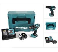 Makita DHP 483 RT1J 18 V Li-Ion Brushless Perceuse visseuse à percussion sans fil avec boîtier Makpac + 1x Batterie BL 1850 5,0 Ah + Chargeur DC18RC