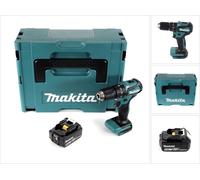 Makita DHP 483 T1J Perceuse-visseuse à percussion sans fil 18 V 40 Nm + 1x Batterie 5.0 Ah + Coffret Makpac - sans chargeur