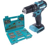 Makita DHP 483 Z Perceuse-visseuse à percussion sans fil 18 V 40 Nm Brushless + 102 pces Jeu de forets Bit - sans batterie, sans chargeur