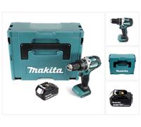 Makita DHP 484 M1J Perceuse visseuse à percussion sans fil 18 V 54 Nm Brushless + 1x Batterie 4,0 Ah + Makpac - sans chargeur