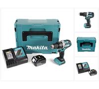 Makita DHP 484 RM1J 18V Brushless Li-Ion Perceuse visseuse à percussion sans fil avec boîtier Makpac + 1x Batterie BL 1840 4,0 Ah + Chargeur DC18RC
