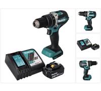 Makita DHP 484 RT1 Perceuse-visseuse à percussion sans fil 18 V 54 Nm brushless + 1x Batterie 5,0 Ah + Chargeur