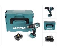 Makita DHP 484 T1J Perceuse visseuse à percussion sans fil 18 V 54 Nm Brushless + 1x Batterie 5,0 Ah + Makpac - sans chargeur