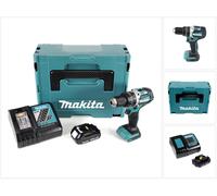 Makita DHP 484 Y1J-D Perceuse-visseuse à percussion sans fil 18V Brushless Li-Ion en coffret Makpac avec 1x BL 1815 N batterie 1,5 Ah et chargeur DC18RC