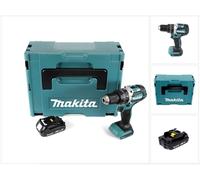 Makita DHP 484 Y1J Perceuse à percussion sans fil 18V Brushless Li-Ion + Makpac avec + 1x Batterie BL 1815 N 1,5 Ah - sans chargeur