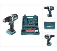 Makita DHP 484 Z 18V Brushless Li-Ion Perceuse-visseuse à percussion sans fil + 100 pièces de Faises et Trépans pour perceuse Makita B-53811 - sans Batterie, sans Chargeur