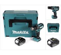 Makita DHP 485 M1J Perceuse visseuse à percussion sans fil 18 V Li-Ion + 1x Batterie 4,0 Ah + Coffret Makpac - sans chargeur