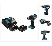 Makita DHP 485 RF Perceuse-visseuse à percussion sans fil 18 V 50 Nm Brushless + 2x Batteries 3,0 Ah + Chargeur