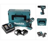Makita DHP 485 RMJ Perceuse visseuse à percussion sans fil 18 V Li-Ion + 2x Batteries 4,0 Ah + Chargeur + Coffret
