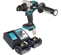 Makita DHP 492 RF perceuse-visseuse à percussion sans fil 18 V 141 Nm Brushless + 2x batterie 3,0 Ah + chargeur