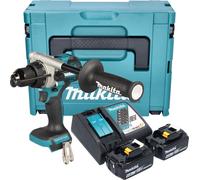 Makita DHP 492 RGJ Perceuse-visseuse à percussion sans fil 18 V 141 Nm Brushless + 2x batterie 6,0 Ah + chargeur + Makpac