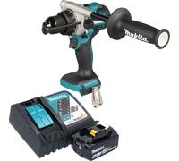 Makita DHP 492 RT1 Perceuse-visseuse à percussion sans fil 18 V 141 Nm Brushless + 1x batterie 5,0 Ah + chargeur
