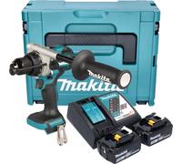Makita DHP 492 RTJ Perceuse-visseuse à percussion sans fil 18 V 141 Nm Brushless + 2x batterie 5,0 Ah + chargeur + Makpac