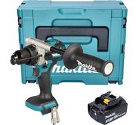 Makita DHP 492 T1J Perceuse-visseuse à percussion sans fil 18 V 141 Nm Brushless + 1x batterie 5,0 Ah + Makpac - sans chargeur