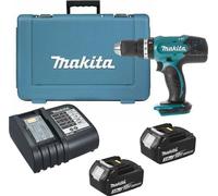 Makita DHP453SFE, Perceuse avec poignée pistolet, Attache rapide, Noir, Bleu, 1,3 cm, 3,6 cm, 1,3 cm