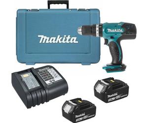 Makita DHP453SFE, Perceuse avec poignée pistolet, Attache rapide, Noir, Bleu, 1,3 cm, 3,6 cm, 1,3 cm