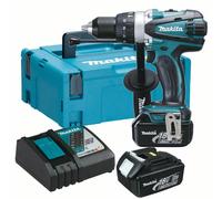 Makita DHP458RFJ Perceuse Visseuse À Percussion À Batteries 18V Li-Ion Set (2x Batterie 3.0Ah) Dans MAKPAC