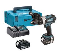 Makita Tournevis à percussion sans fil DHP458RTJ Li‑ion LXT 18V 5,0 Ah Makpac