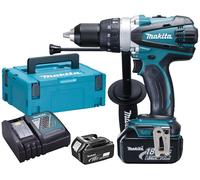 Makita DHP458RTJ Perceuse visseuse a percussion Li-ion, LXT, ( 2x5,0 Ah/18V) Makpac