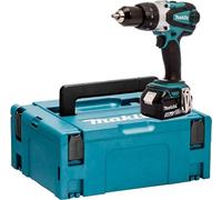 Makita DHP45T1J Perceuse visseuse à percussion 18 V Li-Ion Ø 13 mm + 1x5 Ah + MAKPAC