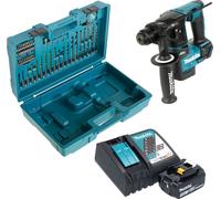 Makita DHR 171 RF1X3 Marteau perforateur sans fil 18 V 1,2 J SDS-Plus Brushless + 1x batterie 3,0 Ah + chargeur + 65 pcs. d'accessoires + coffret
