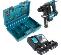 Makita DHR 171 RFX3 Marteau perforateur sans fil 18 V 1,2 J SDS-Plus Brushless + 2x batterie 3,0 Ah + chargeur + 65 pcs. d'accessoires + coffret
