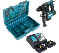 Makita DHR 171 RYX3 Marteau perforateur sans fil 18 V 1,2 J SDS-Plus Brushless + 2x batterie 1,5 Ah + chargeur + 65 pcs. d'accessoires + coffret
