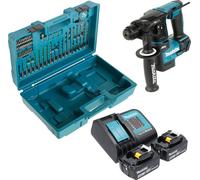 Makita DHR 171 SGX3 Marteau perforateur sans fil 18 V 1,2 J SDS-Plus Brushless + 2x batterie 6,0 Ah + chargeur + 65 pcs. d'accessoires + coffret