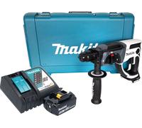 Makita DHR 202 RG1W Marteau perforateur sans fil 18 V 20 mm 2,0 J blanc + 1x batterie 6,0 Ah + chargeur + coffret