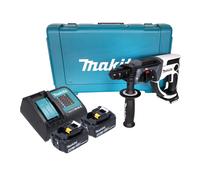 Makita DHR 202 SMW Marteau perforateur sans fil 18 V 20 mm 2,0 J blanc + 2x batterie 4,0 Ah + chargeur + coffret