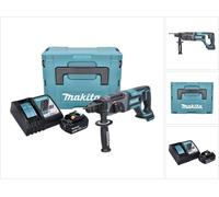 Makita DHR 241 18 V Li-ion Perforateur-Burineur sans fil SDS-Plus avec Boîtier Makpac + 1x Batterie BL 1850 5,0 Ah + Chargeur rapide DC 18 RC