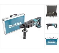 Makita DHR 241 Marteau perforateur sans fil 18 V Li-ion avec prise SDS-Plus Solo + Makita D-42444 Jeu de forets et burins SDS-Plus 17 pièces en coffret aluminium