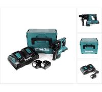 Makita DHR 280 PGJ 2 x 18 V 36 V Li-Ion Marteau perforateur sans fil 28 mm Brushless pour SDS-PLUS en Makpac + 2 x 6,0 Ah batterie + chargeur double