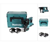 Makita DHR 280 TJ 2 x 18 V 36 V Li-Ion Marteau perforateur sans fil 28 mm pour SDS-PLUS en Makpac + 2 x 5,0 Ah batterie - sans chargeur