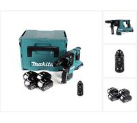 Makita DHR 281 G4J Brushless Perforateur-burineur sans fil 28 mm 2 x 18 V pour SDS-PLUS + Mandrin auto-serrant interchangeable + Coffret MakPac + 4 x Batteries 6,0 Ah - sans chargeur