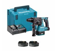 Makita DHR242RTJ - Perforateur Burineur Sans-fil - 18V Li-ion - SDS-plus - Kit (2x 5,0 Ah) - MAKPAC - 2 J - Brushless