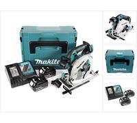 Makita DHS 680 RMJ Scie circulaire sans fil 18V Ø 165 mm + Boîtier MAKPAC 3 + 2x Batteries BL1840 4,0 Ah + Chargeur DC18RC
