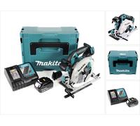 Makita DHS 680 RT1J Scie circulaire sans fil 18V Ø 165 mm + Boîtier MAKPAC 3 + 1x Batterie BL1850 5,0 Ah + Chargeur DC18RC
