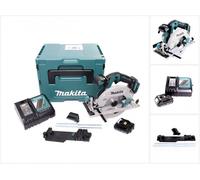 Makita DHS 680 RY1J Scie circulaire portative sans fil 18 V 165 mm Brushless + 1x batterie 1,5 Ah + chargeur + adaptateur + Makpac