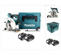 Makita DHS 710 TJ 36V scie circulaire manuelle sans fil Li-Ion 190 mm + 2x batterie 5,0Ah + Makpac - sans chargeur