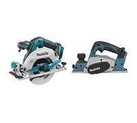 Makita DHS680Z Scie circulaire Brushless 165mm 18V, Bleu & DKP180Z - Cepillo a bateria 18V litio-ion 82 mm solo maquina sin cargador ni bateria