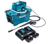 Makita DHW 080 PG2K Nettoyeur haute pression sur batterie 36 V ( 2x 18 V ) 80 bar 380 l/h Brushless + 2x batterie 6,0 Ah + chargeur double