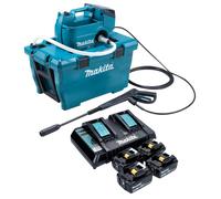 Makita DHW 080 PT4K Nettoyeur haute pression sur batterie 36 V ( 2x 18 V ) 80 bar 380 l/h Brushless + 4x batterie 5,0 Ah + chargeur double