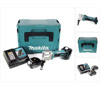 Makita DJN 161 RFJ 18 V Grignoteuse sans fil + Coffret de transport Makpac + 2x Batteries BL 1830 3,0 Ah + Chargeur DC 18 RC