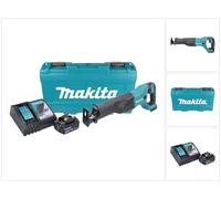 Makita DJR 186 RT1K Li-Ion Scie récipro sans fil 18 V + Boîtier de transport + 1x Batterie BL 1850 5,0 Ah + Chargeur DC 18 RC Rapide