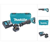 Makita DJR 186 RTK Li-Ion Scie récipro sans fil 18 V + Boîtier de transport + 2x Batteries BL 1850 5,0 Ah + Chargeur DC 18 RC Rapide