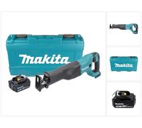 Makita DJR 186 T1K 18 V Li-Ion Scie récipro sans fil avec Boîtier de transport + 1x Batterie BL 1850 5,0 Ah, sans Chargeur